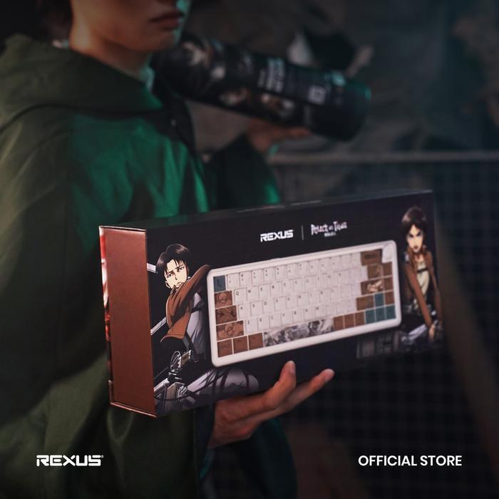 Rexus x Attack on Titan - Keyboard Gaming Mechanical Hotswap Aether 65 - Triple Mode Conection with Gasket Mount - Image 7