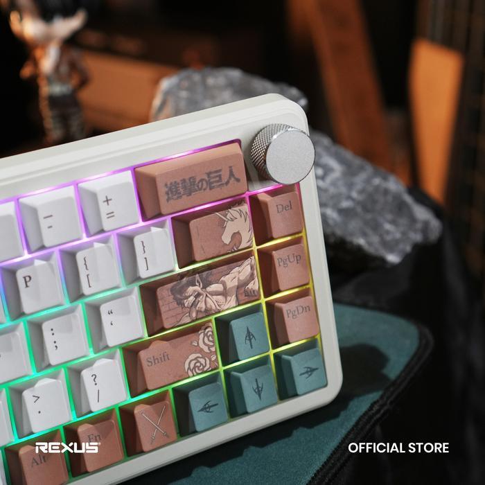 Rexus x Attack on Titan - Keyboard Gaming Mechanical Hotswap Aether 65 - Triple Mode Conection with Gasket Mount - Image 8
