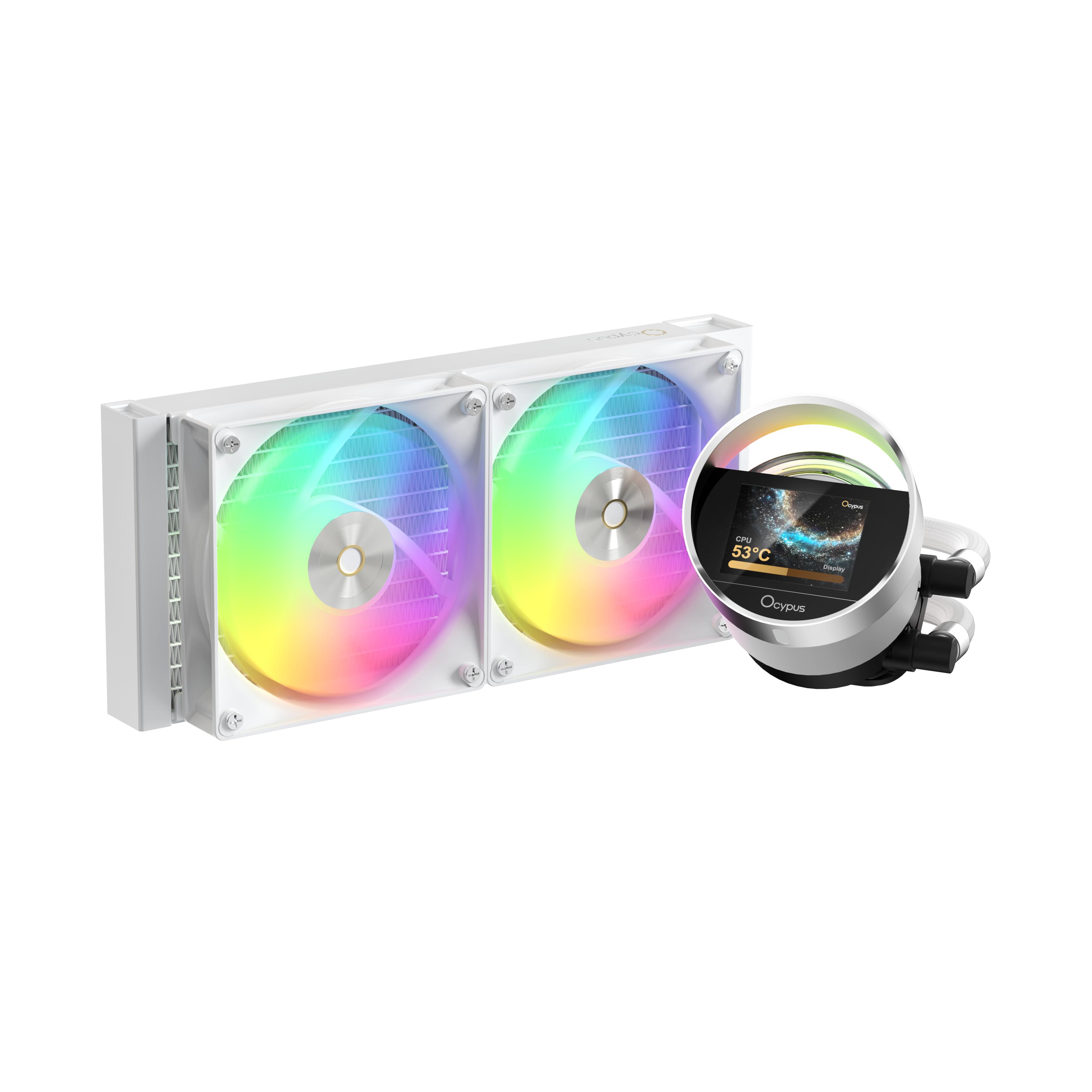 Ocypus Sigma L24 ARGB - CPU AIO Liquid Cooler Fan 240mm with LCD Digital Display - Image 2