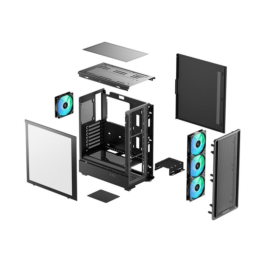 DeepCool CC550 4F PC Case - Tempered Glass Casing - Image 9