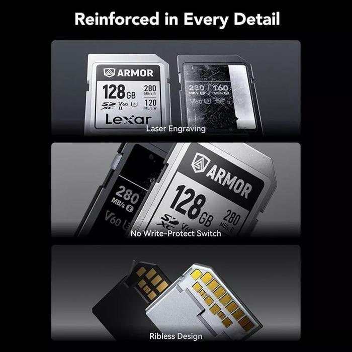 Lexar Armor Silver Pro SDXC UHS-II 256GB - Memory SD Card 256 GB - Image 3