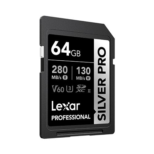 Lexar Professional Silver Pro SDXC UHS-II V60 64GB - SD Card 64GB - Image 2
