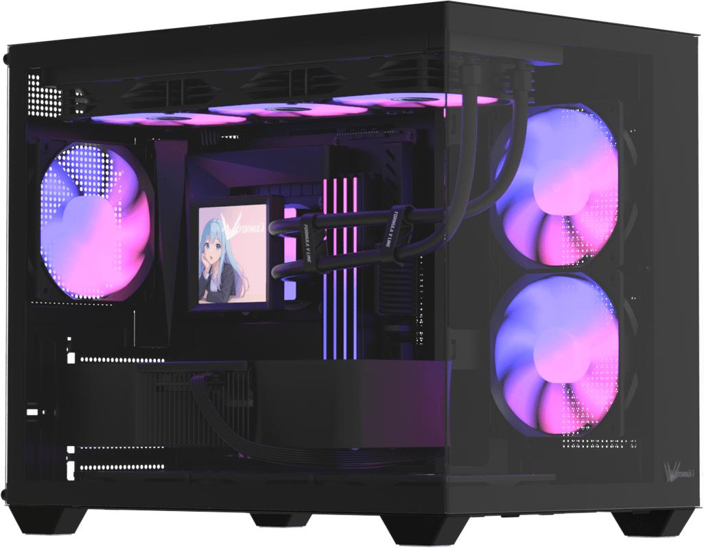 Formula V-Line Crystal Z2M Plus AR V2 ARGB PC Case - Tempered Glass Casing - Image 2
