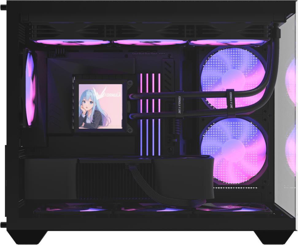 Formula V-Line Crystal Z2M Plus AR V2 ARGB PC Case - Tempered Glass Casing - Image 3
