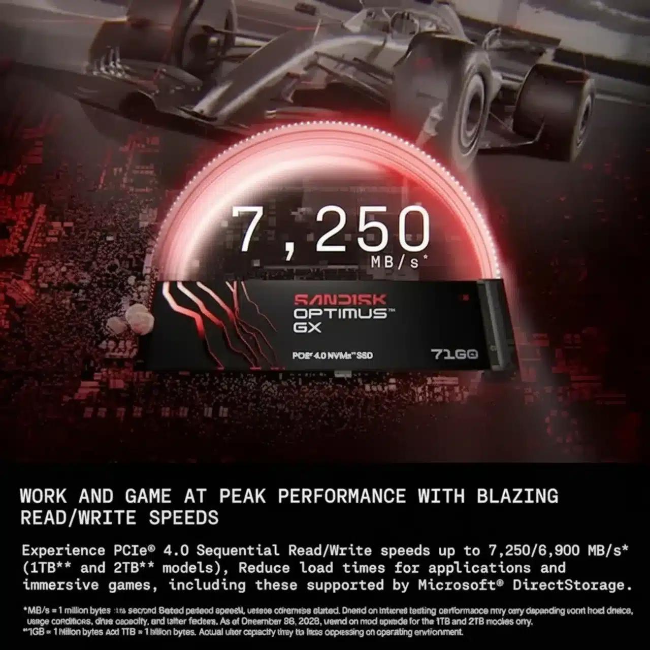 Sandisk Optimus GX 7100 M.2 Pcie Gen4 NVMe 2280 1TB - M2 1TB - Image 3