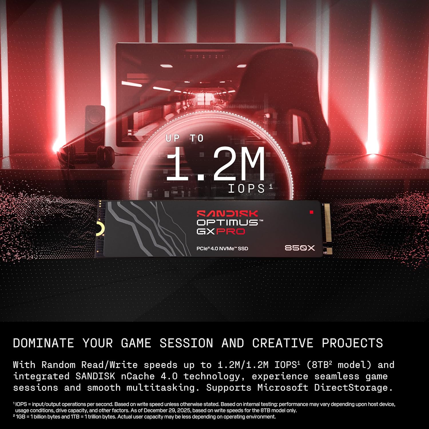 SSD Sandisk Optimus GX PRO 850X M.2 Pcie Gen4 NVMe 2280 2TB - M2 2TB - Image 3