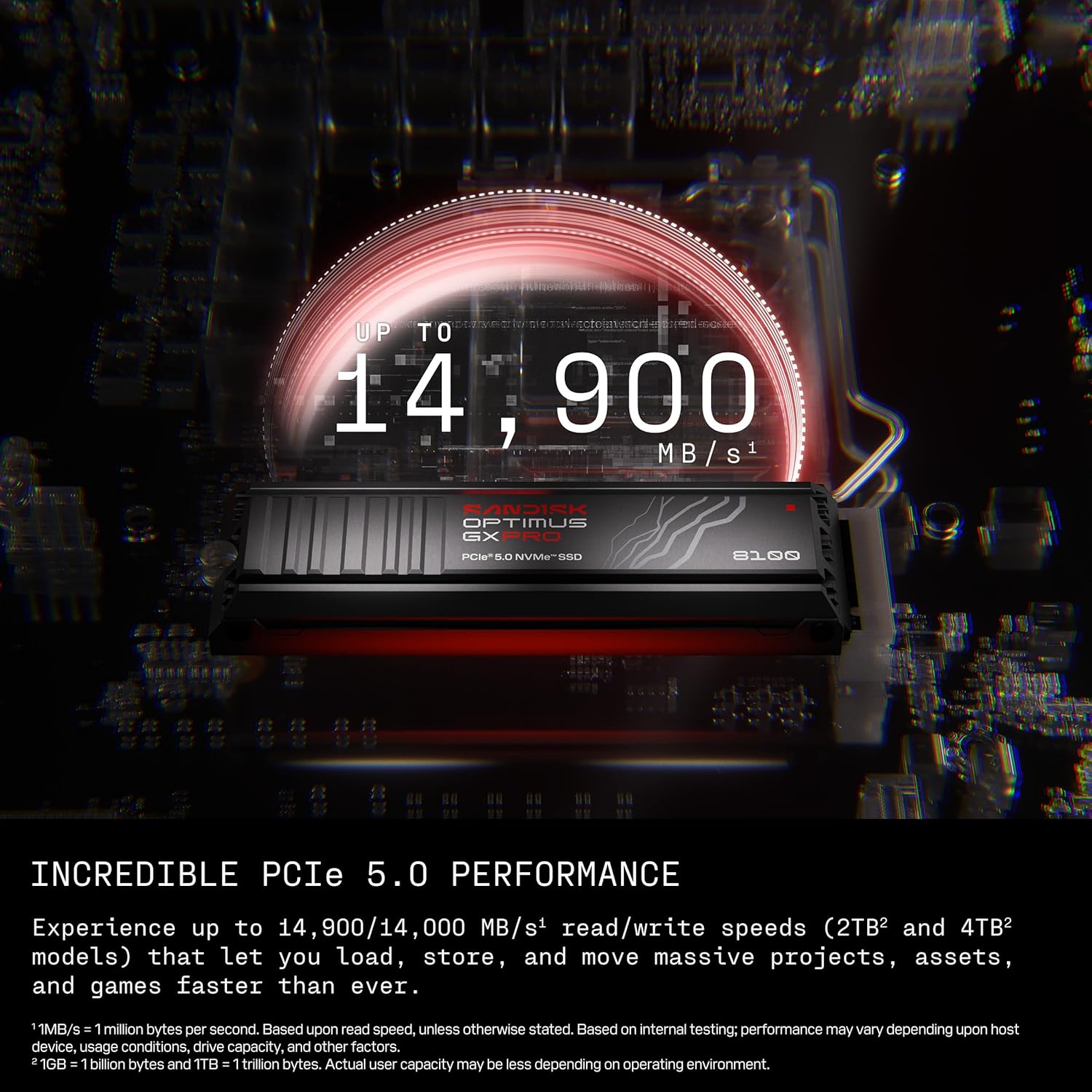 SSD Sandisk Optimus GX Pro 8100 Heatsink M.2 Pcie Gen5 NVMe 2280 4TB - M2 4TB - Image 3