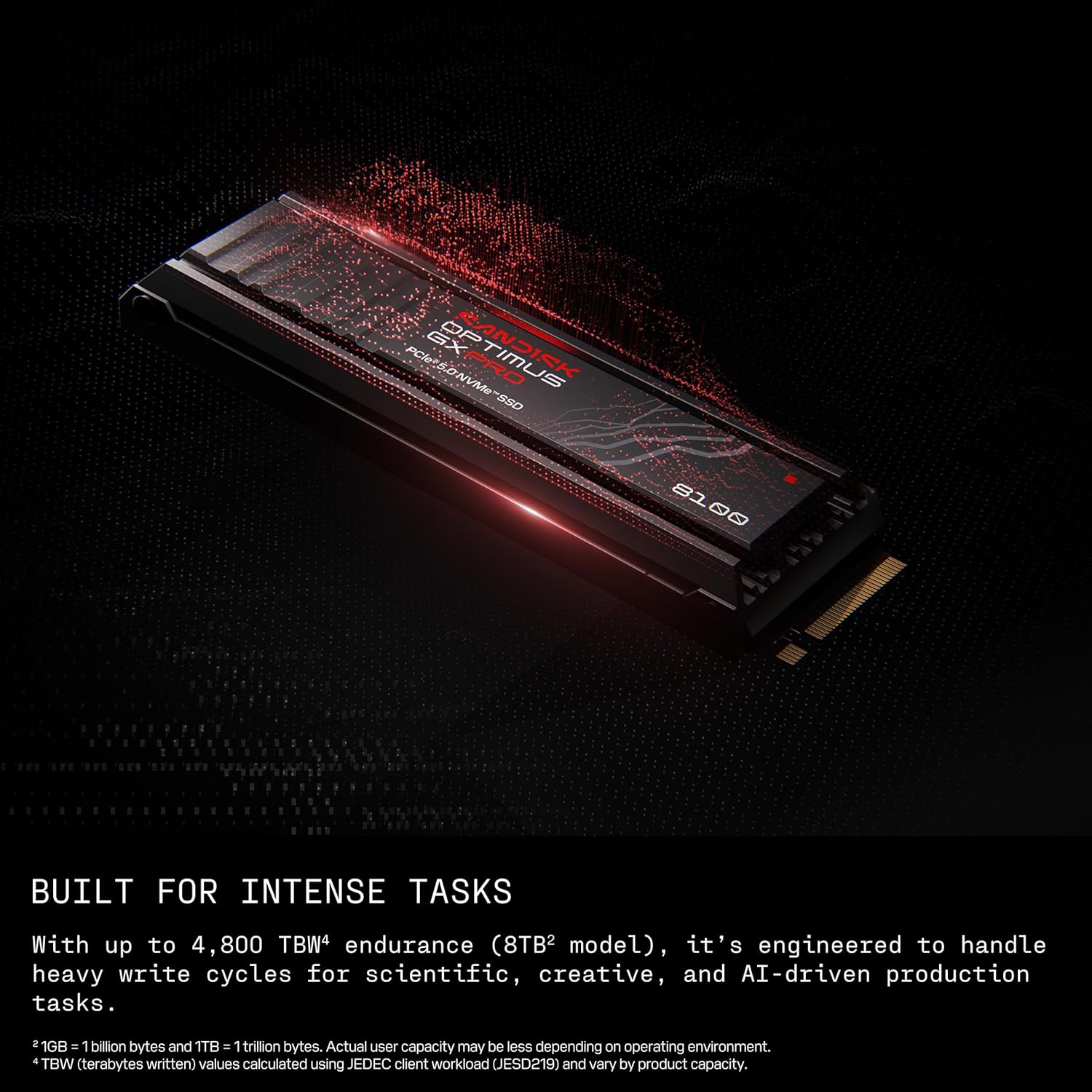 SSD Sandisk Optimus GX Pro 8100 Heatsink M.2 Pcie Gen5 NVMe 2280 4TB - M2 4TB - Image 4