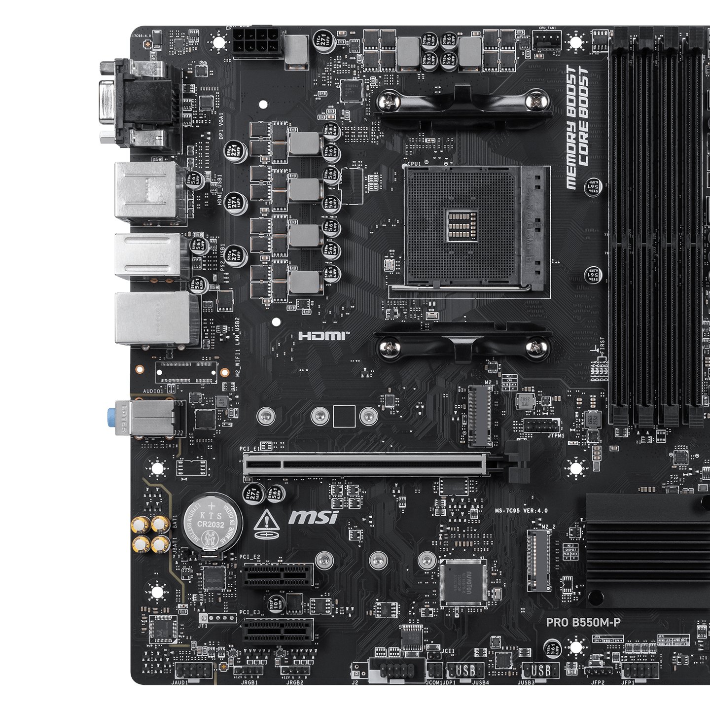 Motherboard MSI PRO B550M-P (AM4, AMD, B550, DDR4, USB3.2, SATA3) - Image 2