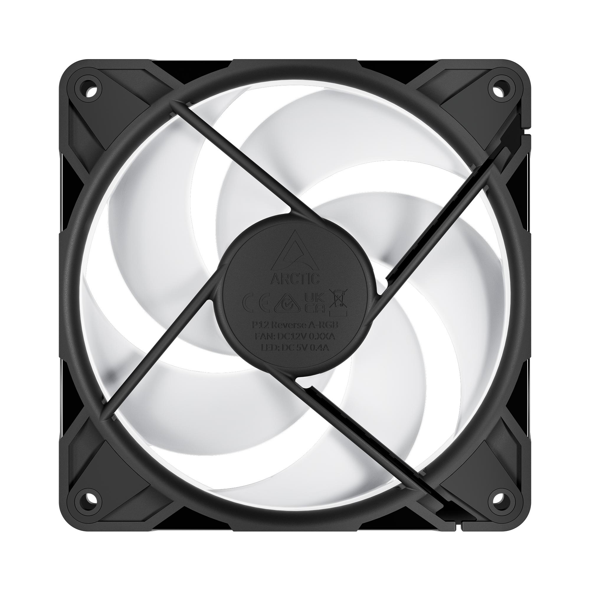 Arctic P12 Pro ARGB PWM Reverse Blade Cooler Fan Case 12cm - Fan Casing 120mm - Image 4