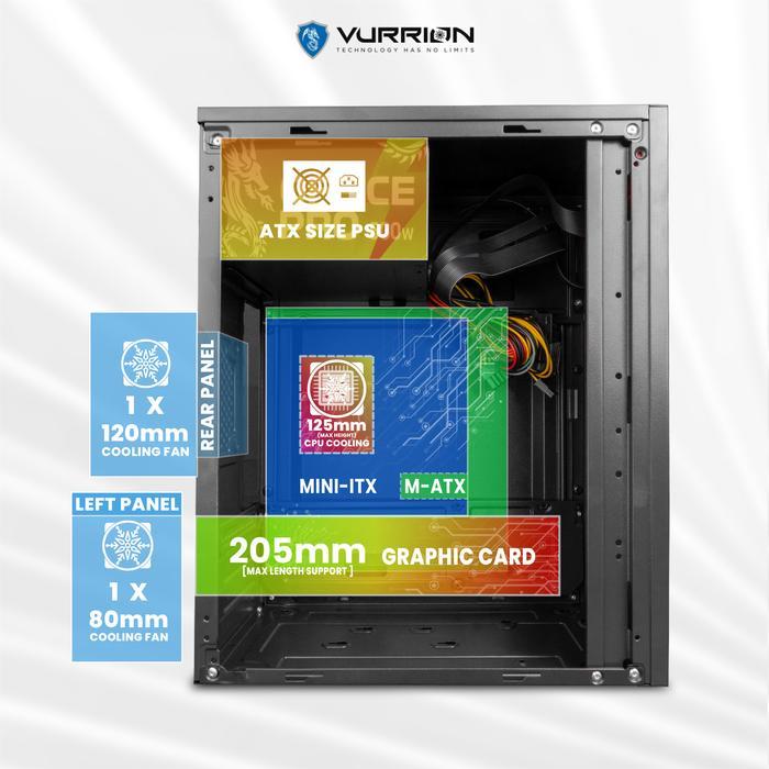 Vurrion Office PRO KR20 Case - PC Casing Include PSU 500W - Image 2