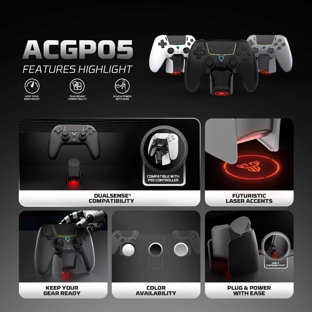 Fantech Charging Dock ACGP05 For Gamepad NOVA II WGP16 Accessories Support Dualsense PS5 - Image 2