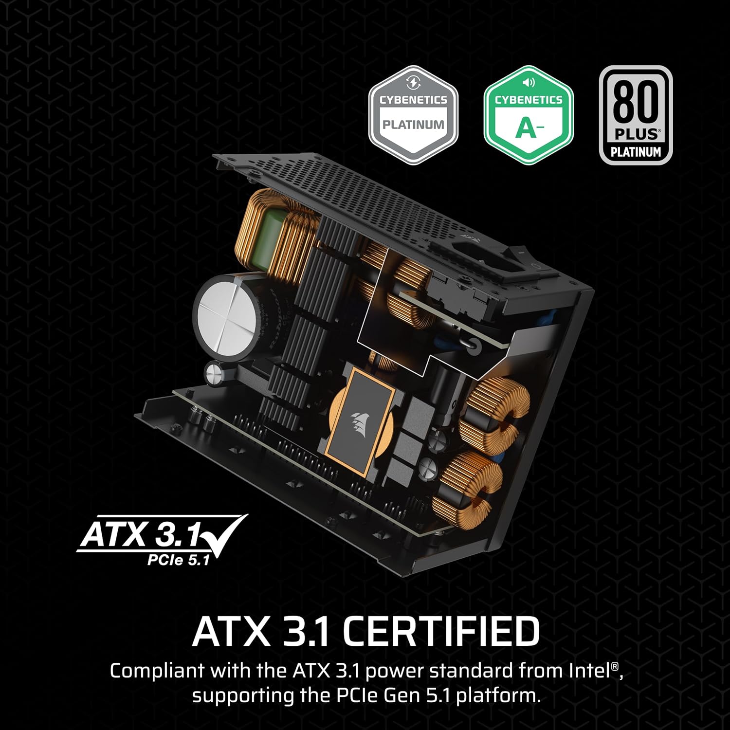 Corsair SF850 850W SFX ATX 3.1 PCIE5 PSU - Power Supply 850 Watt 80+ Platinum Full Modular - Image 3