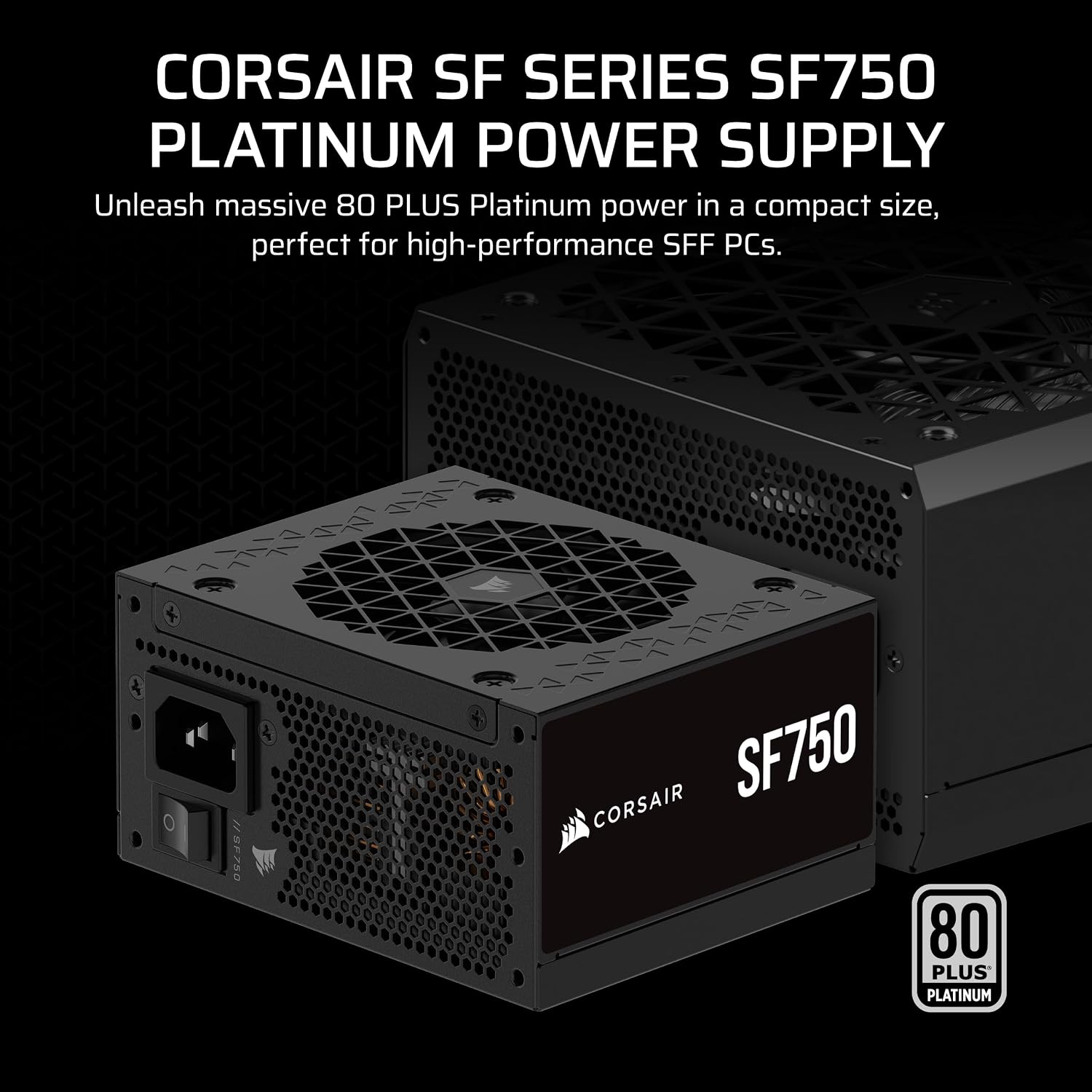 Corsair SF750 750W SFX ATX 3.1 PCIE5 PSU - Power Supply 750 Watt 80+ Platinum Full Modular - Image 2