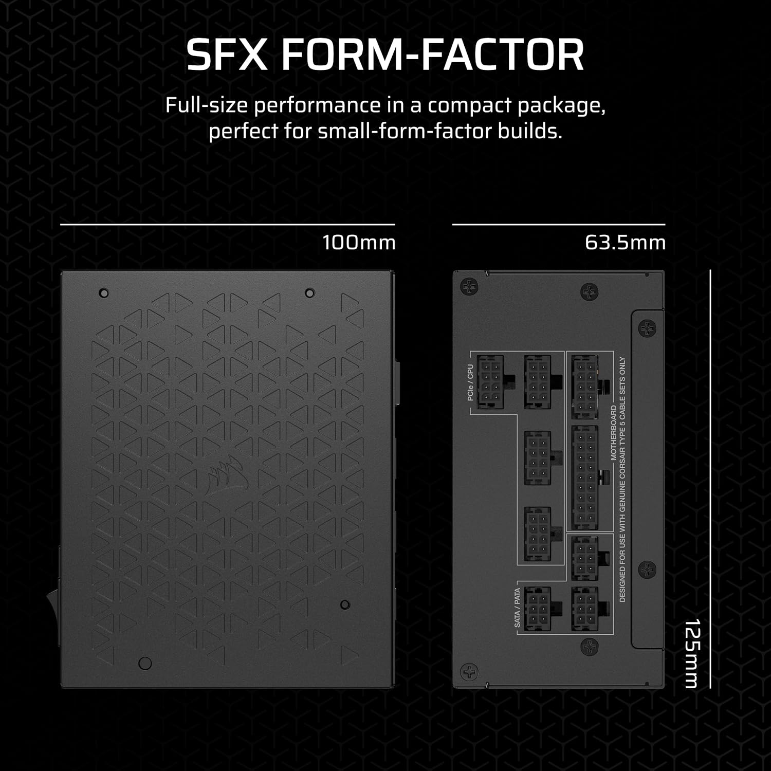 Corsair SF750 750W SFX ATX 3.1 PCIE5 PSU - Power Supply 750 Watt 80+ Platinum Full Modular - Image 4