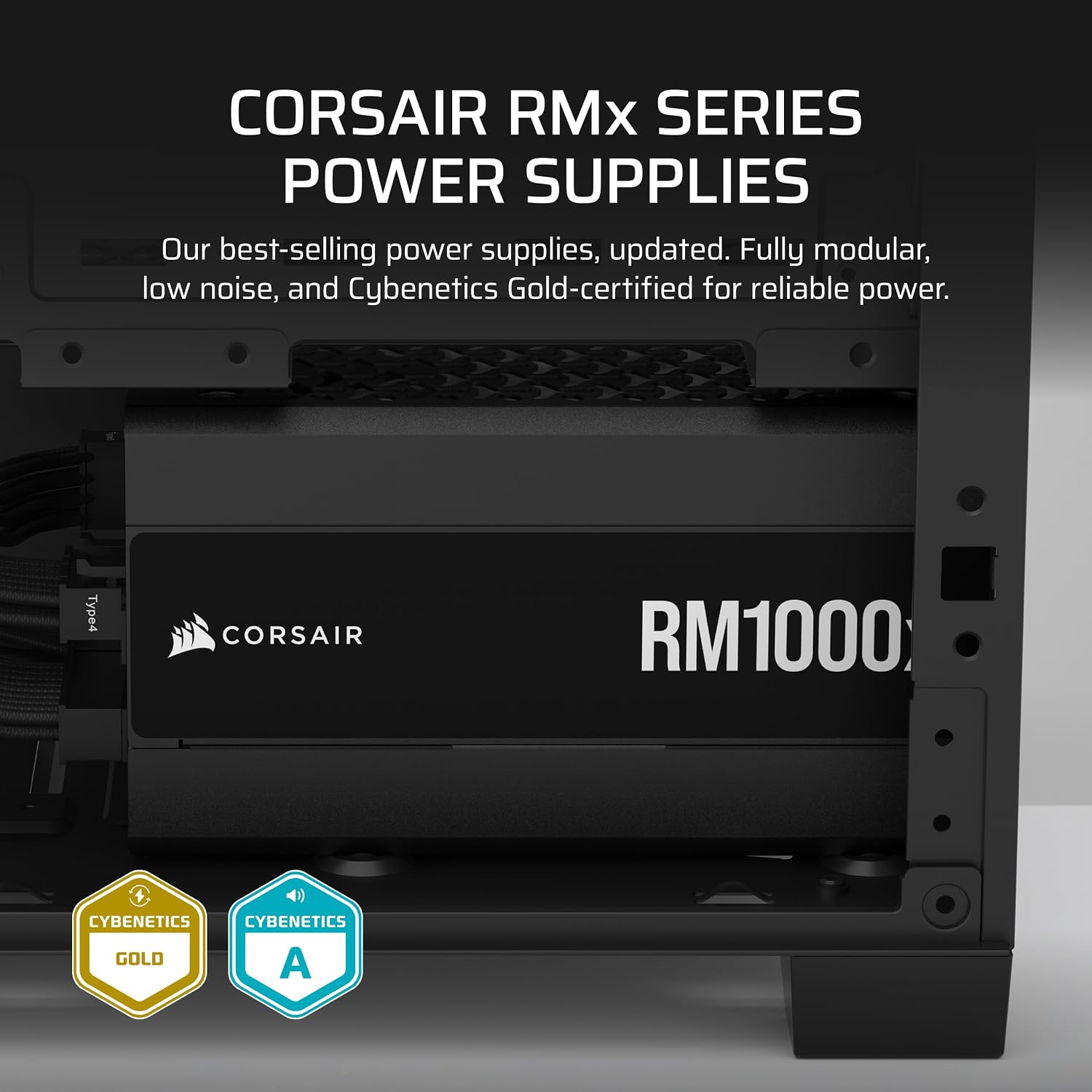 Corsair RM1000x 1000W ATX 3.1 PCIE5 PSU - Power Supply 1000 Watt 80+ Gold Full Modular - Image 2